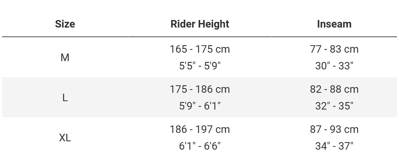VERVE SIZING